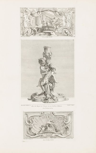 Ornament Panel Depicting the Abduction of Hélène, pl. 24 in Oeuvre de Juste-Aurèle Meissonnier by Juste Aurèle Meissonnier